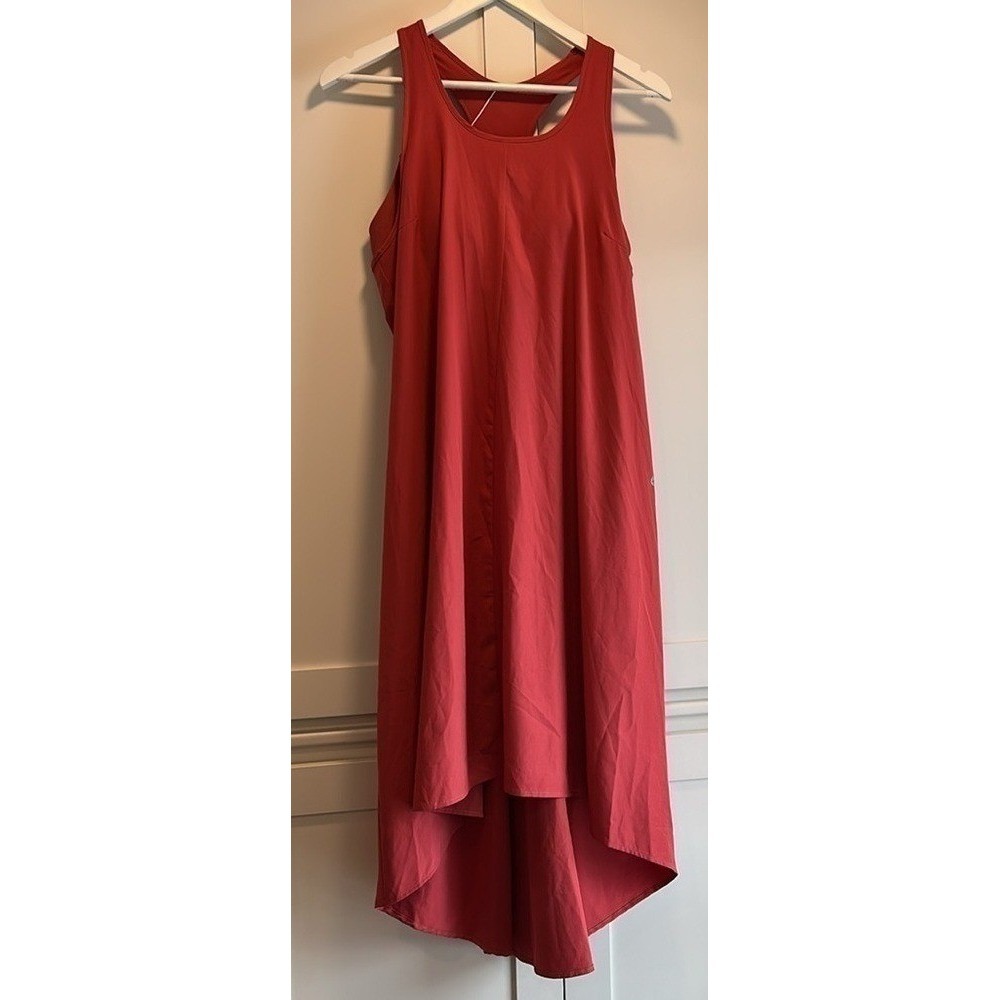 Halara‎ Breezeful Racerback Pocket High Low Flowy Midi Quick Dry Dress Red M